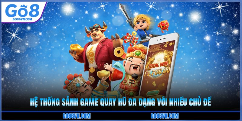 Hệ thống sảnh game quay hũ đa dạng với nhiều chủ đề